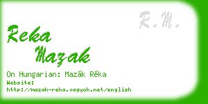 reka mazak business card